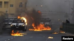 تصویر از ناآرامی‌های قبلی در روستای شیعه‌نشین ستره. بحرین