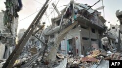 Իսրայելական հարվածի հետևանքով ավերված շինություն Գազայի հատվածում, նոյեմբեր, 2024թ.