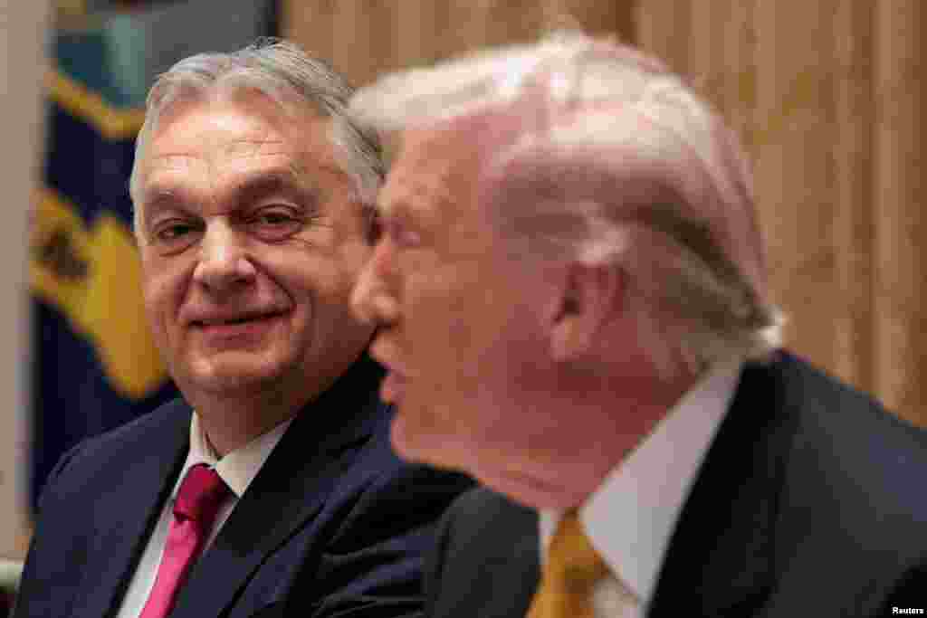 Премьер-министр Венгрии Виктор Орбан принимает участие в двустороннем обеде, организованном президентом США Дональдом Трампом в Белом доме в Вашингтоне, округ Колумбия, США, 7 ноября 2025 года. REUTERS/Jonathan Ernst