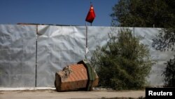 Үрүмчү. Мечит мунарасынын калдыгы.  2021- жыл. 