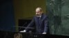 Премьер-министр Армении Никол Пашинян выступает с речью на Генассамблее ООН, Нью-Йорк, 25 сентября 2018 г. 
