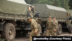 Расейскія салдаты, якія ўдзельнічаюць у вучэньнях «Захад-2025» на тэрыторыі Беларусі. Архіўнае фота