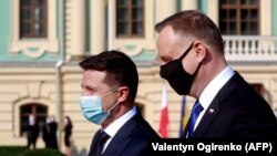 Президенти України та Польщі Володимир Зеленський (л) та Анджей Дуда, архівне фото