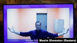 Російський опозиційний політик Олексій Навальний під час перебування в СІЗО, лютий 2021 року