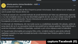 „Lumea ne întreabă ce este de făcut împotriva presei mincinoase”, postare AUR pe Facebook.