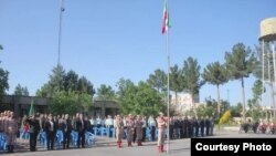 عکس از مراسم صبحگاه در ناحیه مقاومت بسیج خمین