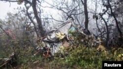 Уламки гелікоптера, який розбився на північному заході Ірану, внаслідок чого загинули президент Ірану Ебрагім Раїсі й кілька інших високопосадовців