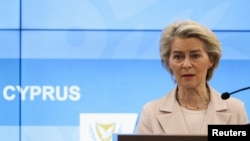 ԵՀ նախագահ Ուրսուլա ֆոն դեր Լայենը, Լառնակա, Կիպրոս, 8 մարտի, 2024թ.