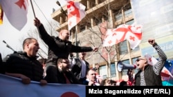 "Улуттук кыймылдын" Тбилисидеги демонстрациясы. 21-март, 2015-жыл. 