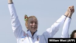 Маргарыта Махнева на подыюме ў Рыё, 2016 год