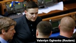 Народний депутат Надія Савченко під час засідання Верховної Ради. Київ, 15 березня 2018 року