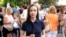 Bulgaria - RFE/RL's Elitsa Simeonova covers protest in Varna on July 16 over the arrest of the mayor, Blagomir Kotsev - screen grab