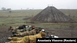 Украиналык аскерлер машыгуу учурунда