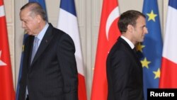 Ֆրանսիայի նախագահ Էմանյուել Մակրոն և Թուրքիայի նախագահ Ռեջեփ Էրդողան, արխիվ