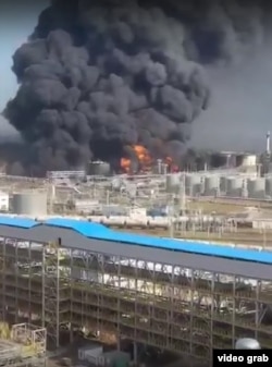 Последствия удара по Новошахтинскому НПЗ