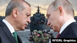 Vladimir Putin ve Recep Tayyip Erdoğan, kollaj