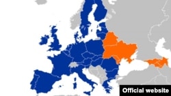 Карта Восточного партнерства и ЕС