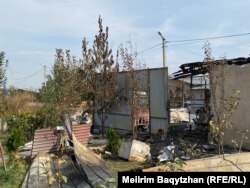 Сгоревши дом семьи Шерзата Полата, 14 октября 2024 года