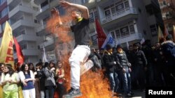 درگیری پلیس ترکیه و کردها در آنکارا