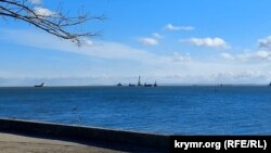 Скупчення суден в акваторії Керченської бухти, грудень 2024 року