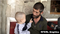 Իգոր Գևորգյանը՝ երկամյա որդու Արծվիկի հետ։ 