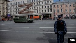 Ռուսաստան - Մոսկվայում պատրաստվում են Հաղթանակի օրվա շքերթին, 7-ը մայիսի, 2025թ.