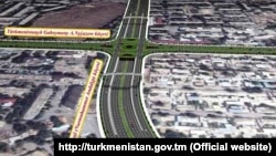 Paýtagt Aşgabatda gaýtadan rejelenmegi göz öňünde tutulýan köçeler.