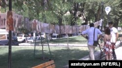 Армения -- Акция по сбору помощи езидским беженцам из Иракского Курдистана в Ереване, 31 июля 2015 г.