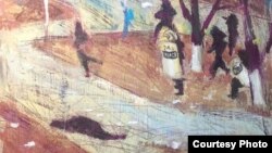 Сәуле Сүлейменованың "Қалалар" топтамасындағы "Жаңаөзен" суреті.  