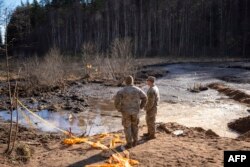 Ратавальныя працы на палігоне ў Літве, 27 сакавіка 2025
