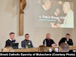 Під час презентації книжки в Ужгородській богословській академії імені Теодора Ромжі