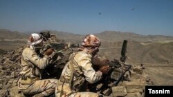 نیروهای مرزبانی ایران در منطقه جگیکور در استان سیستان و بلوچستان