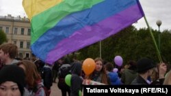 Акция ЛГБТ в Петербурге