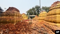 Мьянманын борбору Нейпьидо шаарындагы талкаланган бутпарастардын храмы, 28-март, 2025-жыл