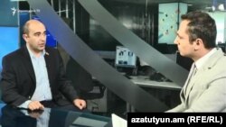 Эдмон Марукян (слева) в студии Азатутюн ТВ
