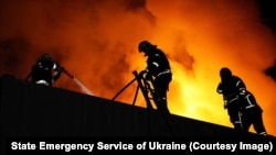 Ուկրաինա - Հրդեհ Օդեսայում ռուսների հերթական հարվածներից հետո, նոյեմբեր, 2025թ.