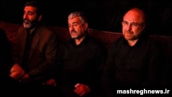 محمدباقر قالیباف در کنار محمدعلی جعفری