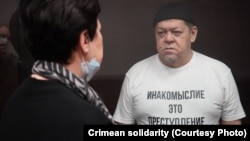 Зекирья Муратов во время оглашения приговора в Южном окружном военном суде. 11 февраля 2022 года