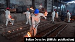 Металл эритип, куйган өнөр жай ишканасы. Чүй облусу, 15-февраль, 2022-жыл