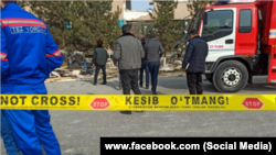 Сотрудники правоохранительных органов оцепили территорию клиники, где произошел взрыв.