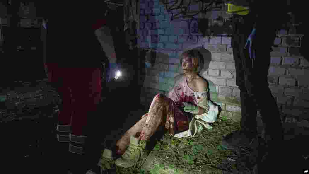 Параненая жанчына ў Кіеве