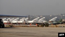 Սիրիա - Ռուսական մարտական օդանավերը Հմեյմիմ ռազմաբազայում, փետրվար, 2016թ․