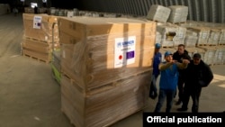 Тажикстанга келген гуманитардык жардам. 
