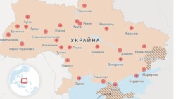 بخش‌های هاشورزده تحت کنترل روسیه است