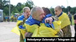 Украинские пленные после возврщения в Украину, 26 июня 2024 года
