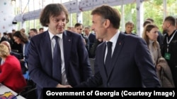 Ираклий Кобахидзе и Эммануэль Макрон