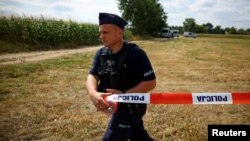 На месцы выбуху дрона ў Польшчы. 20 жніўня 2025 году