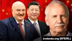 Ілюстрацыйны каляж: Аляксандар Лукашэнка, Сі Дзіньпін, Валер Карбалевіч