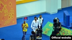 Абдурахманхаджи Муртазалиев на Азиатских играх в Ашгабате. 18 сентября 2017 года.