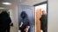 Law enforcement searches the Belarusian Association of Journalists' office in Minsk on February 16.
